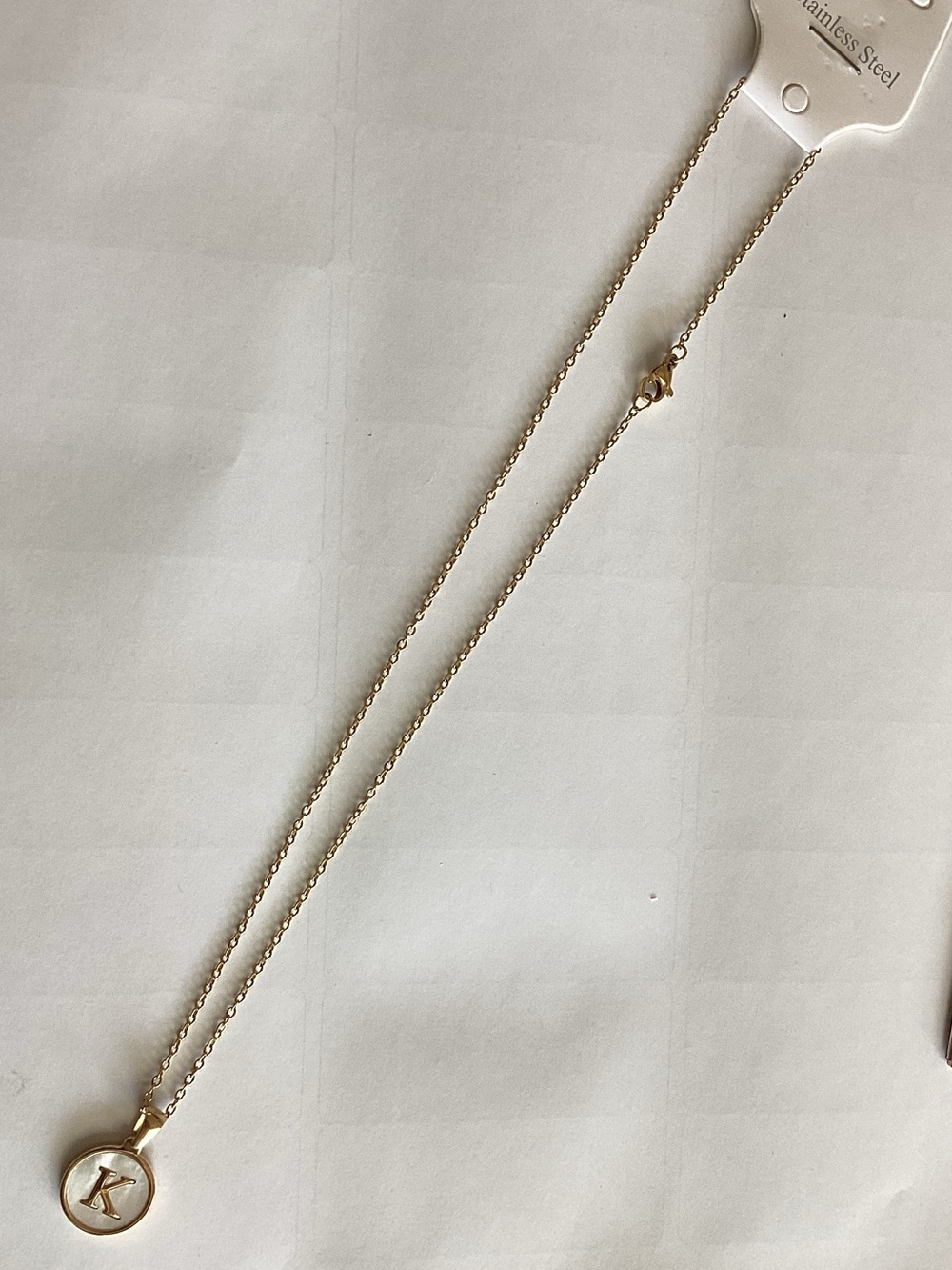 Gold Initial K Pendant Necklace - Women Jewelry‎